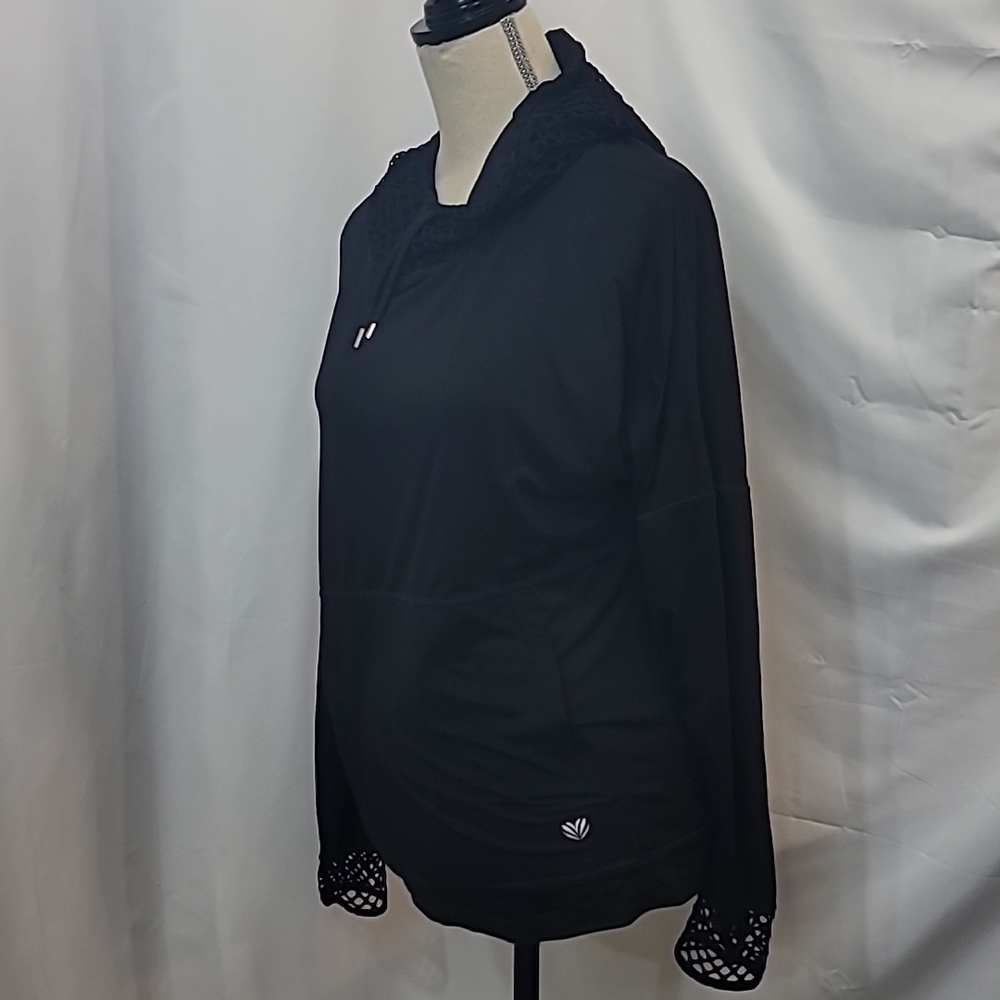 5/$30 F21 Net Detail Kangaroo Pocket Lightweight Pullover
